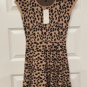 Teen’s Leopard Print Sweater Dress